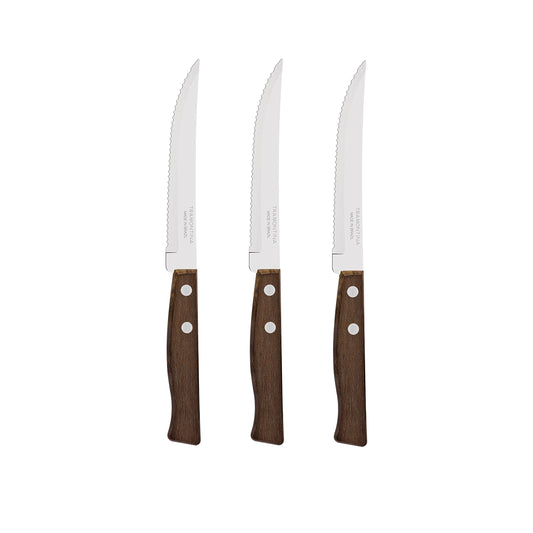 TRAMONTINA(トラモンティーナ) トラディショナル ステーキナイフ21cm 3本セット 高耐久天然木柄 22200/305