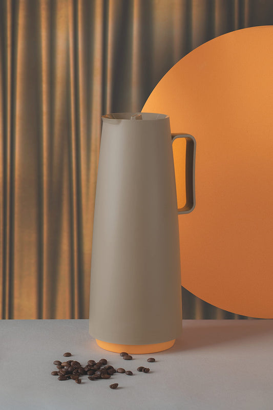 TRAMONTINA(トラモンティーナ) サーマルカラフェ 卓上ポット (魔法瓶:保温&保冷) 容量1L ベージュ 61636/108