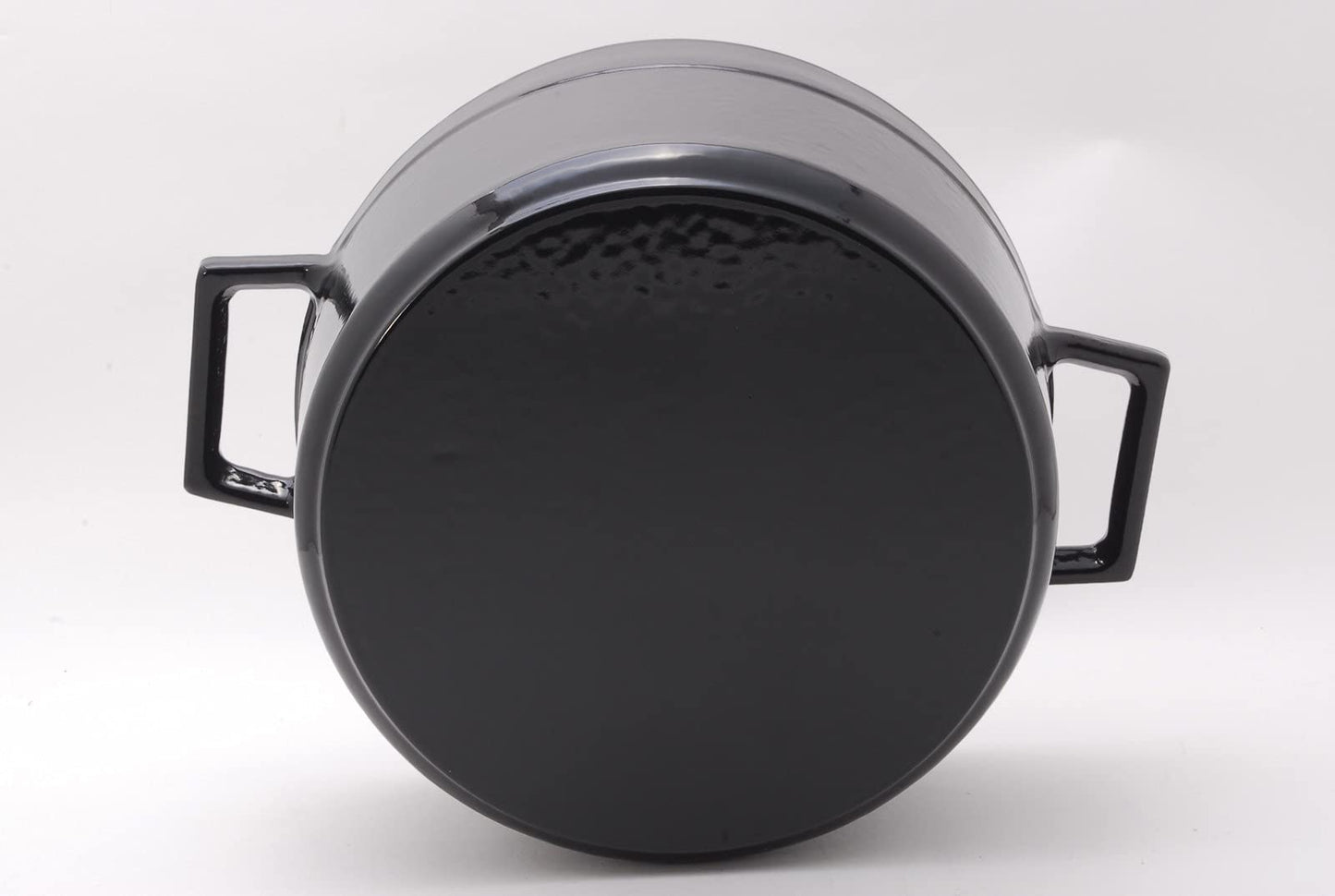 LAVA(ラヴァ) 鋳物 ホーロー 鍋 ラウンドキャセロール 24cm Shiny Black LV0079 ガス(直火)、IH、電気、オーブン 対応