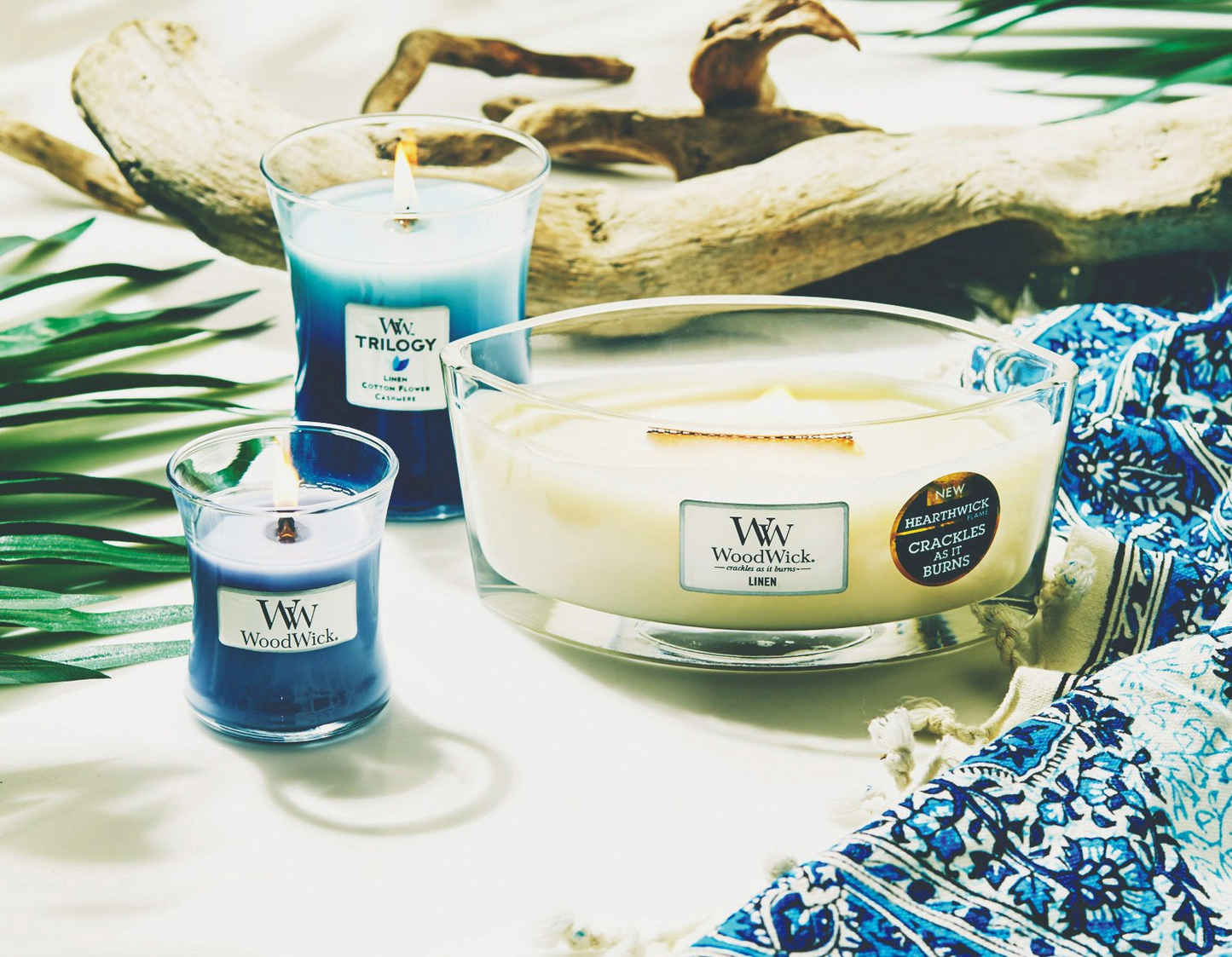 Wood Wick ハースウィックL 「 シーサイドミモザ 」 キャンドル W940053039