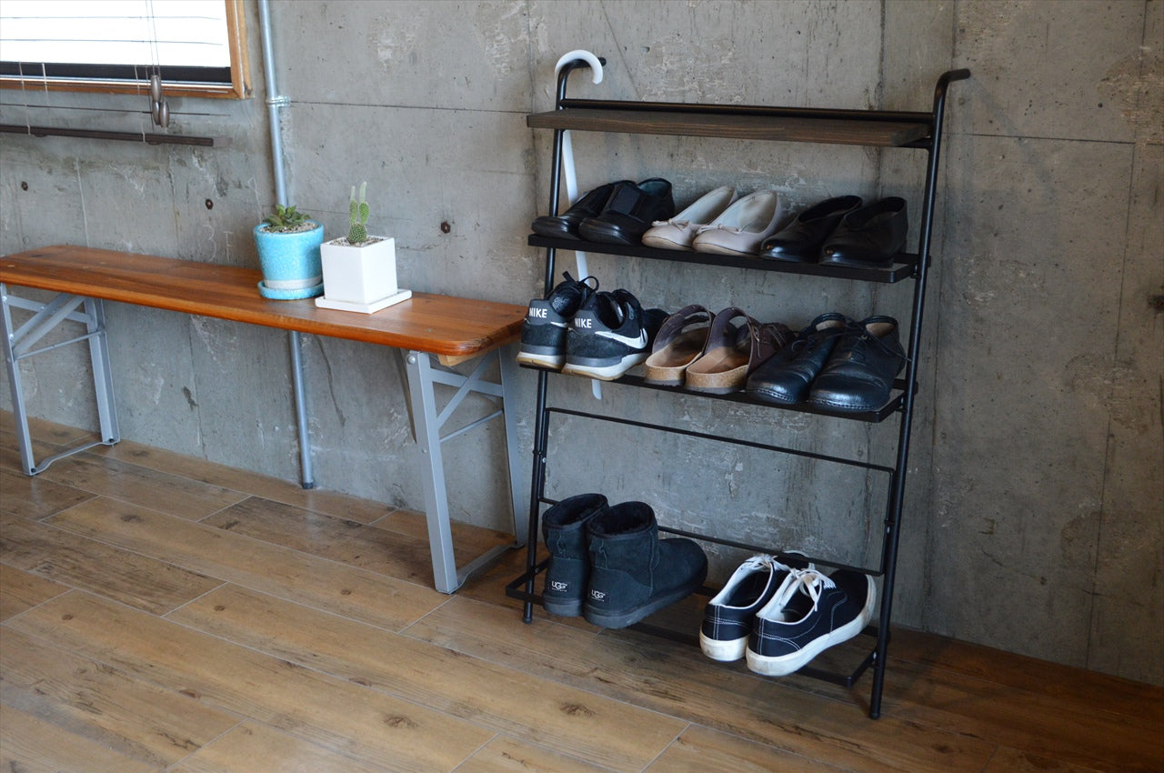 COLLEND コレンド<br>Iron Shoes Rack アイアンシューズラック ラック 収納 棚