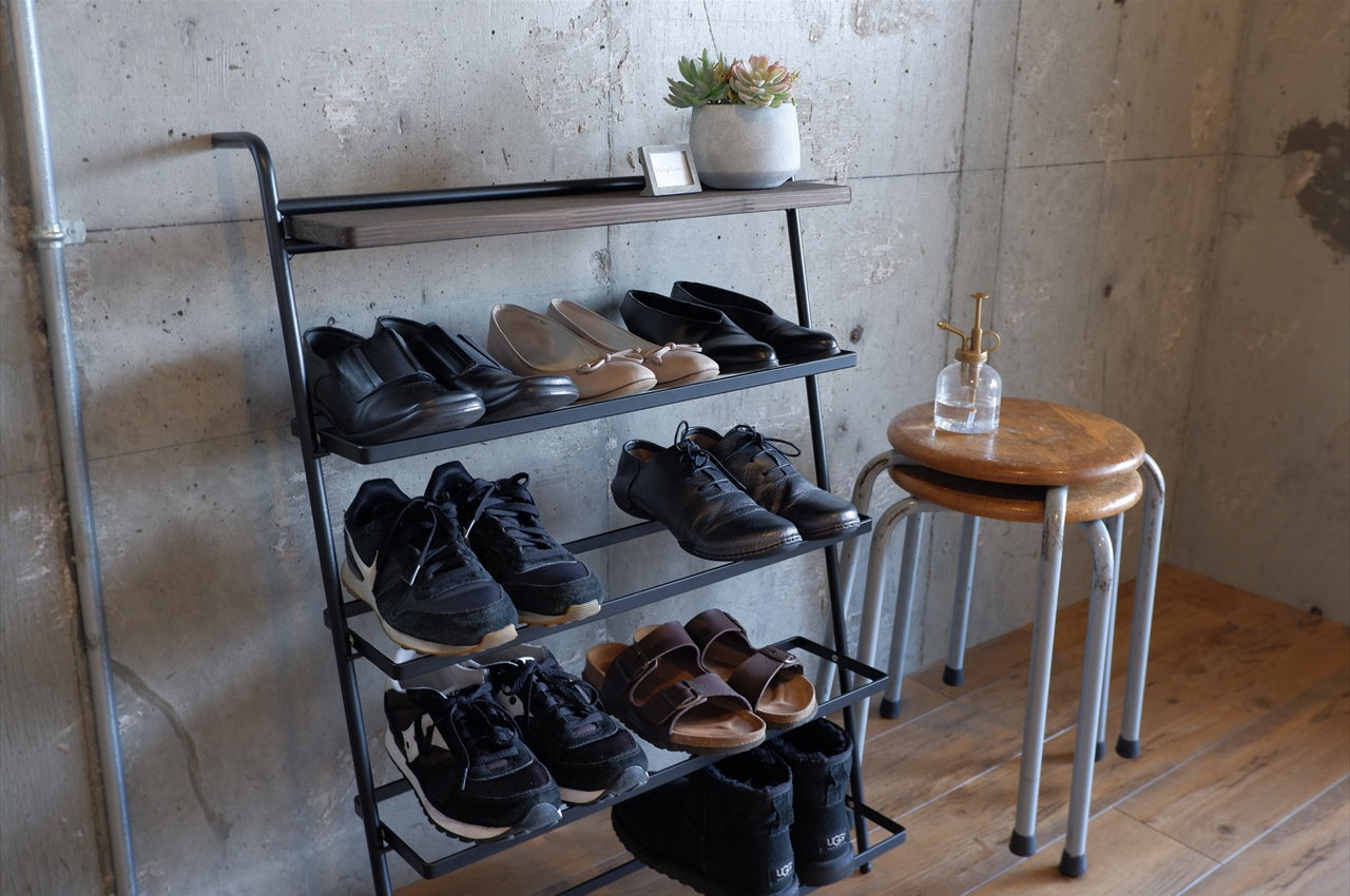 COLLEND コレンド<br>Iron Shoes Rack アイアンシューズラック ラック 収納 棚