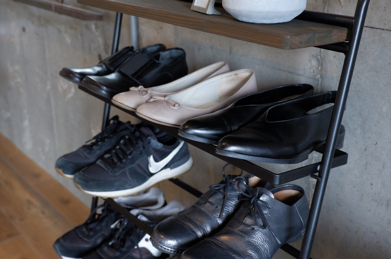 COLLEND コレンド<br>Iron Shoes Rack アイアンシューズラック ラック 収納 棚