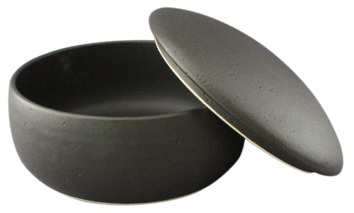 佐治陶器　黒釉 おひつ鉢（2合）