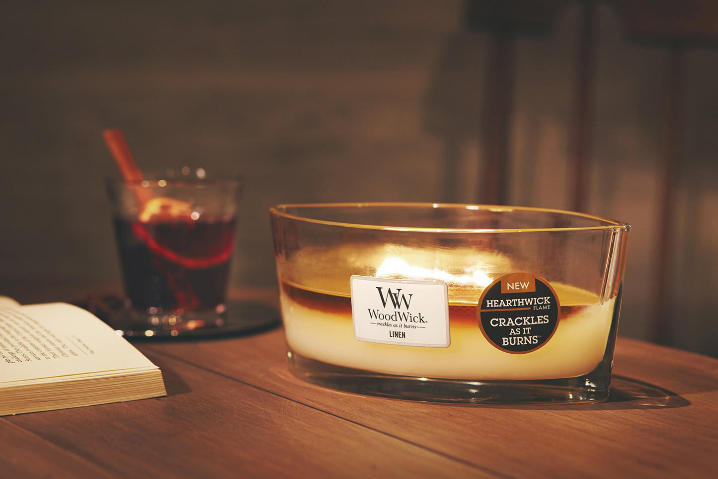 Wood Wick ハースウィック L 「ホワイトチーク」 【サンダルウッド、チーク、モス、シダーウッドの香りが混ざった、さわやかなバルサムの香り】 キャンドル W940053076